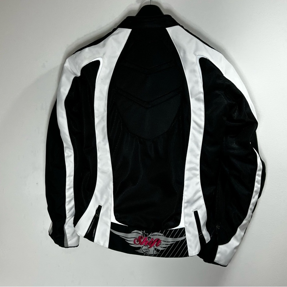 SHIFT Women’s Black and White Padded Motorcycle Jacket Size Large - Picture 4 of 16
